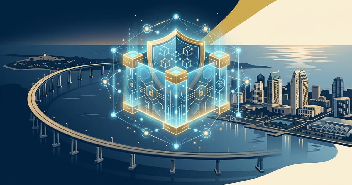 Data sovereignty and decentralized hosting concept illustration showing secure digital infrastructure